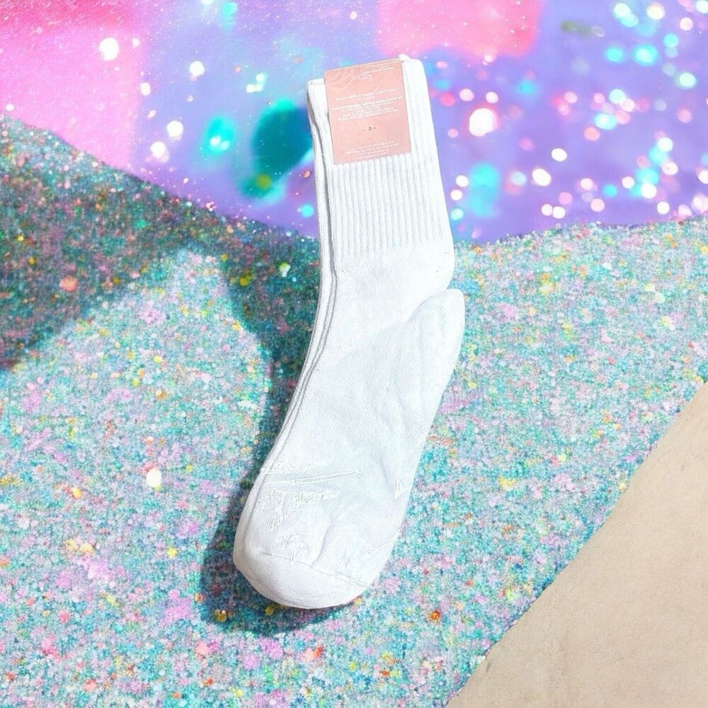 SUMMER & ROSE CREW SOCKS SET OF 3 Size 6-10 in White NWT